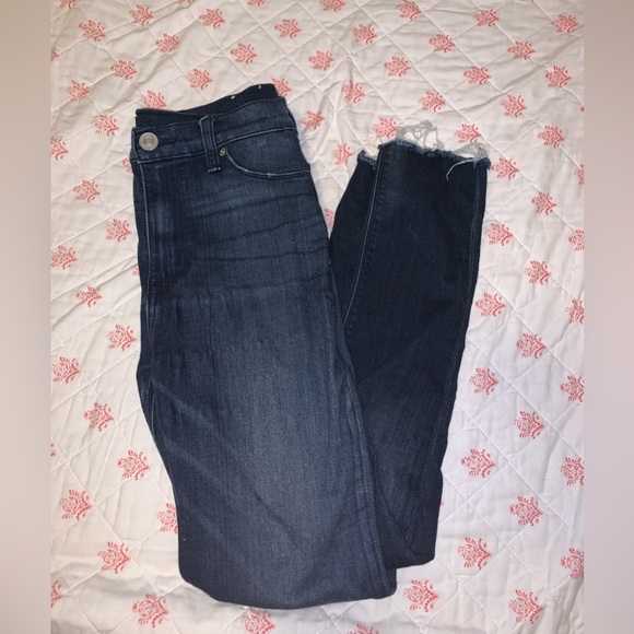 Hudson High Waisted Barbara Skinny Ankle Jeans (Dark Wash) - size - Picture 11 of 13